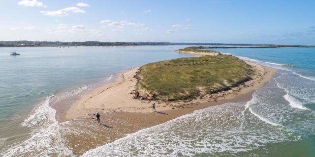 A bird's eye view of Le Bout du Monde and the havre de la Vanlée
