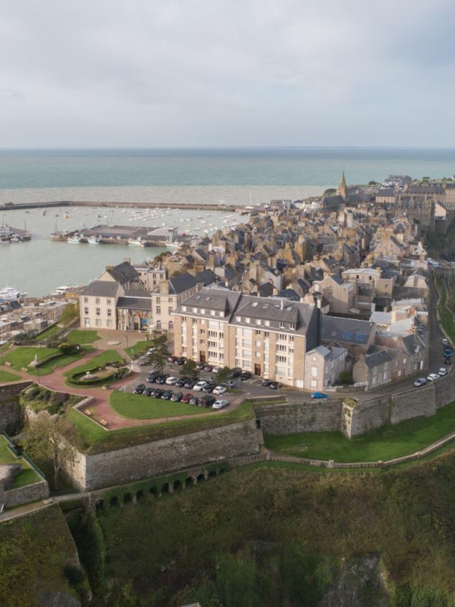 Aerial view of Granville's Upper Town